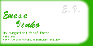 emese vinko business card