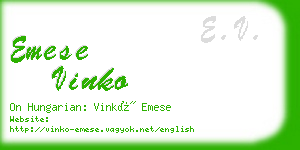 emese vinko business card